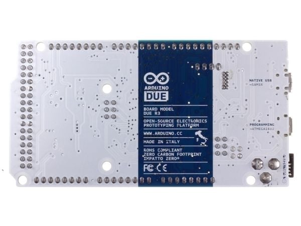 Arduino Due, USB, 84 MHz, Atmel SAM3X8E ARM Cortex-M3, 96 KB