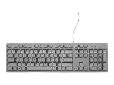 DELL KB216, Täysikokoinen (100 %), Langallinen, USB, QWERTY, Harmaa