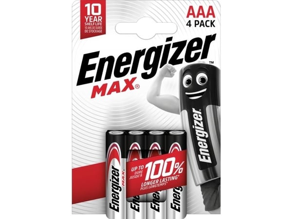 Energizer AAA batteri Max Alkali Mangan 1,5 V 4 stk