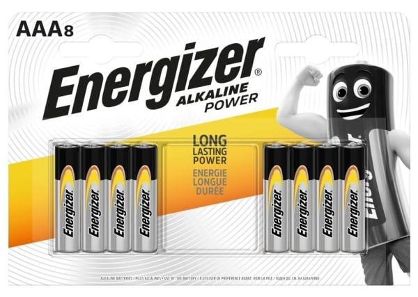 Energizer Alkaline Power AAA / LR03 - 8 kpl (läpipainopakkaus)