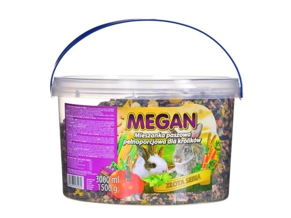 Megan 5906485082089, Matbit, 1,5 kg, Hamster, Kanin, granules, barley, wheat, sunflower seeds, peas, carob, corn crisps, parsley, red beet, dried.....