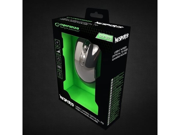 Esperanza EGM303 mus Højre hånd USB Type-C Optisk 2400 dpi