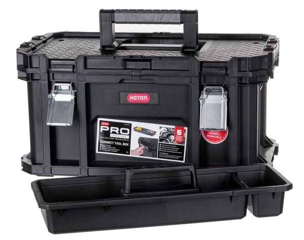KETER 239995 Connect Toolbox uten utstyr Sort