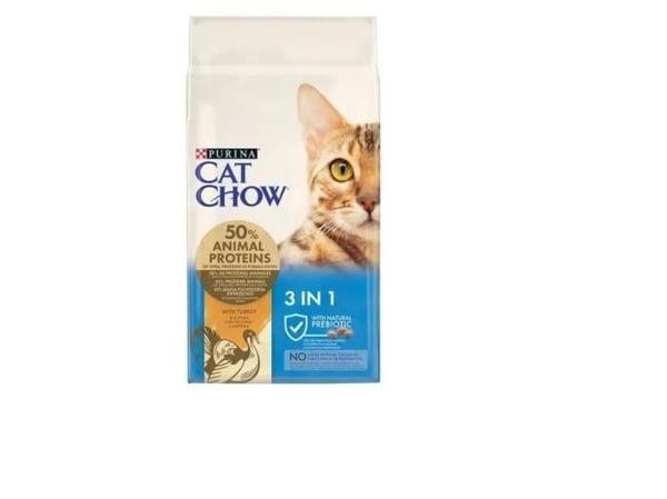 Purina Cat Chow 3in1, Voksen, Kalkun, 15 kg