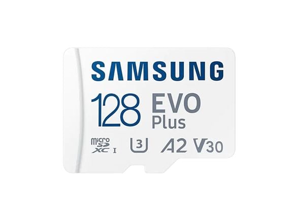 Samsung EVO Plus MB-MC128KA - Flashminnekort (microSDXC til SD-adapter inkludert) - 128 GB - A2 / Video Class V30 / UHS-I U3 / Class10 - microSDXC ...