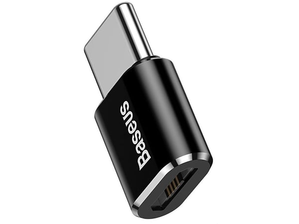 Baseus Mini - USB-adapter - Micro-USB type B (hunn) til USB-C (hann) - USB OTG - 2.4 A - svart