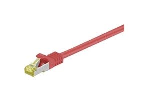 MicroConnect - Nettverkskabel - RJ-45 (hann) til RJ-45 (hann) - SFTP, PiMF - CAT 7 - med støvel, uten hindringer - rød