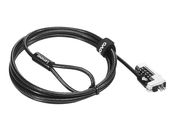 Lenovo 4XE1F30277, 1,8 m, Kensington, Yhdistelmälukko, Musta