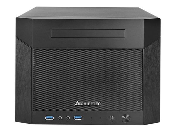 Chieftec Pro Cube Mini CN-01B-OP - ATX-boks - ingen strømforsyning (ATX) - svart - USB/lyd