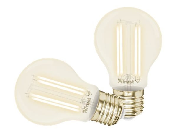 Trust 71300, Älylamppu, Metallinen, Läpinäkyvä, Wi-Fi, LED, E27, Multi