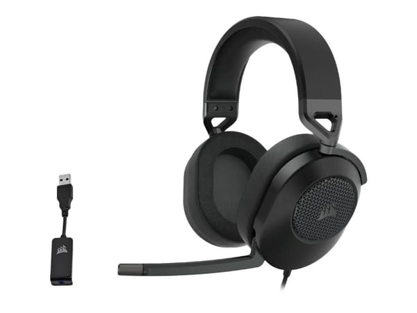 Corsair HS65 SURROUND, Langallinen, Pelaaminen, 20 - 20000 Hz, 282 g, Kuulokkeet, Hiili