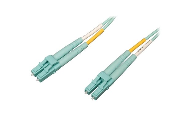 Eaton Tripp Lite Series 10Gb/40Gb/100Gb Duplex Multimode 50/125 OM4 LSZH Fiber Patch Cable (LC/LC), Aqua, 1M (3.3 ft.) - Koblingskabel - LC multimo...