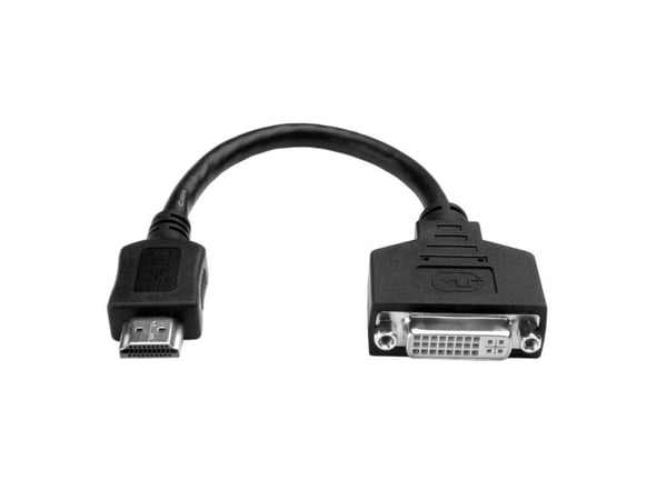 Eaton Tripp Lite Series HDMI to DVI Adapter Video Converter (HDMI-M to DVI-D F), 8-in. (20.32 cm) - Video adapter - HDMI hann til DVI-D hunn - 20.3...