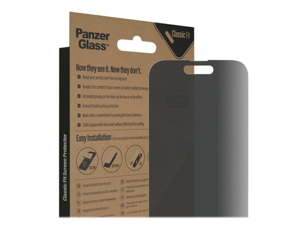 PanzerGlass | Privacy Edition - Näytönsuoja matkapuhelimeen - Classic-fit - Tietosuojasuodatin | Apple iPhone 14 Pro