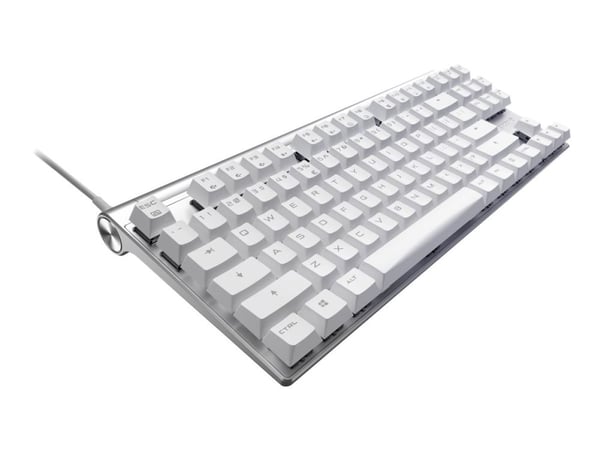 CHERRY MX-Board 8.0 - Tastatur - bakgrunnsbelyst - USB - USA - tastsvitsj: CHERRY MX Red - hvit aluminiumsfarge