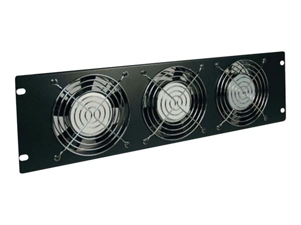 Tripp Lite Rack Enclosure Server Cabinet Fan Panel Airflow Management 230V 3URM - Rack-tuuletinlokero - AC 230 V - musta - 3U