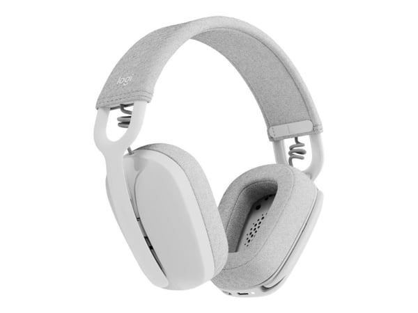 Logitech Zone Vibe 100 - Hodesett - full størrelse - Bluetooth - trådløs - elfenbenshvit