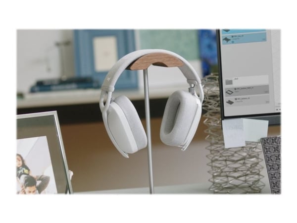 Logitech Zone Vibe 100 - Hodesett - full størrelse - Bluetooth - trådløs - elfenbenshvit