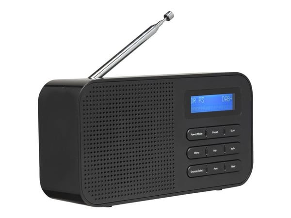 DENVER DAB-42 - Bärbar DAB-radio - 1 Watt - svart