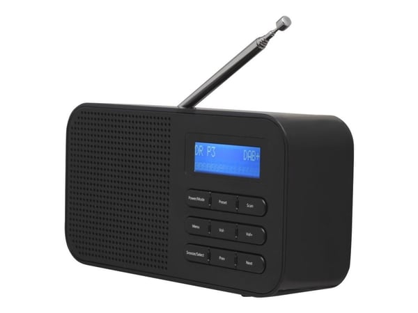 DENVER DAB-42 - Bärbar DAB-radio - 1 Watt - svart