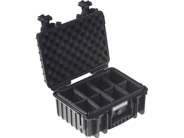 B&W outdoor.cases Type 3000 - Kovakotelo - polypropeeni - musta