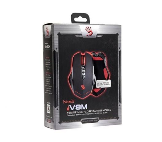 A4Tech Bloody V8m - Mus - optisk - 8 knapper - kablet - USB