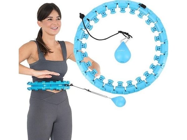 HMS hula hoop med nupper og vekter HHW01 blå