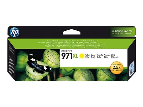 HP 971XL - Høy ytelse - gul - original - blekkpatron - for Officejet Pro X451dn, X451dw, X476dn MFP, X476dw MFP, X551dw, X576dw MFP
