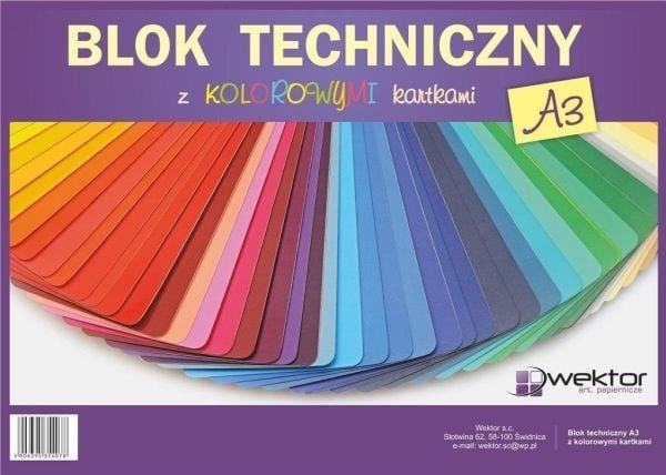 Vektor teknisk blokk A3 8k farget