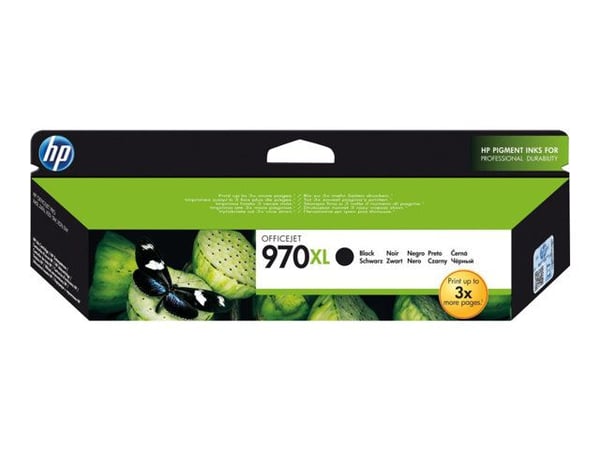 HP 970XL - Høy ytelse - svart - original - blekkpatron - for Officejet Pro X451dn, X451dw, X476dn MFP, X476dw MFP, X551dw, X576dw MFP