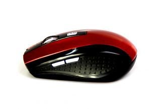 Media-Tech Raton Pro R MT1113R - Mus - høyre- og venstrehåndet - optisk - 5 knapper - trådløs - 2.4 GHz - USB trådløs mottaker - rød