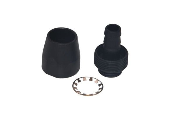 Alphacool HF skrumunnstykke TPV - 12,7/7,6 mm rett - svart - sett med 6 stk (17453)