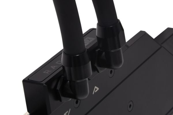 Alphacool 17455, Musta, Liitin, Messinki, 1/4", 90°, 27 mm