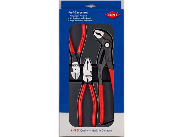 Knipex 00 20 10, Tangsett, 3 mm, Plast, Rød, 170 mm, 40 mm
