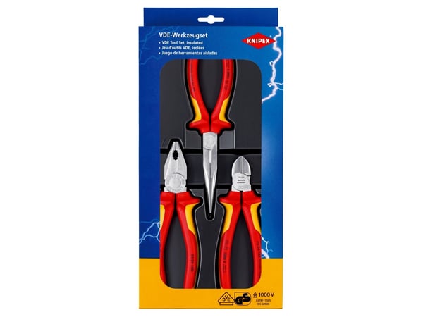 Knipex 00 20 12, Punainen, Keltainen, 170 mm, 40 mm, 370 mm, 960 g, 3 työkalua