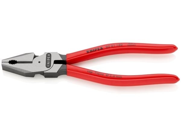 Knipex 02 01 180, Kombinasjonstang, Stål, Plast, Rød, 180 mm, 202 g