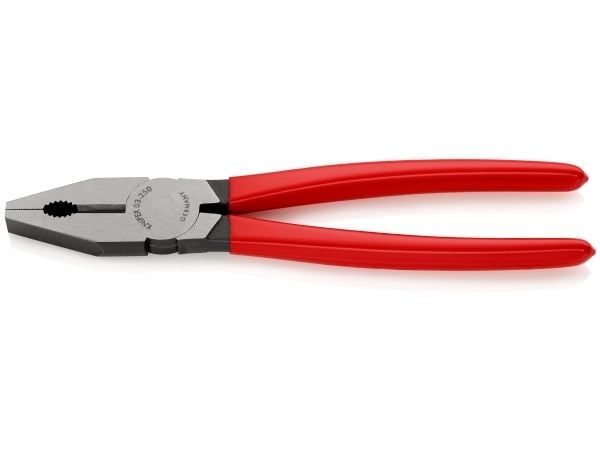 Knipex 03 01 250, Lineman-tång, 1,5 cm, Plast, Stål, Plast, Stål, Röd, 250 mm