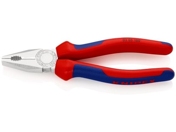 Knipex 03 05 180, Kombinasjonstang, 1,6 cm, Stål, Plast, Blå, Rød, 180 mm