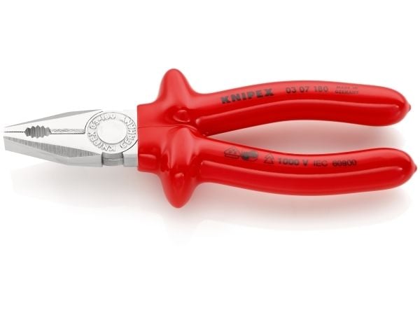 Knipex 03 07 180, Kombinasjonstang, Stål, Plast, Rød, 180 mm, 285 g