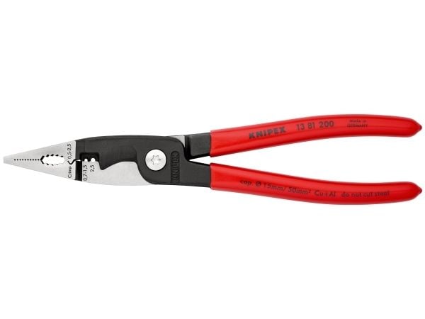 Knipex 13 81 200, Loveamispihdit, 1,5 cm, Naarmuuntumisenkestävä, Iskunkestävä, Terästä, Muovi, Punainen
