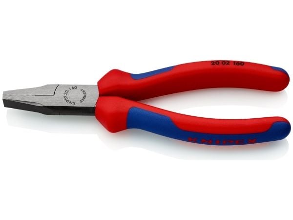 Knipex 20 02 160, Nåltänger, Kromvanadinstål, Plast, Blå, Röd, 160 mm, 172 g