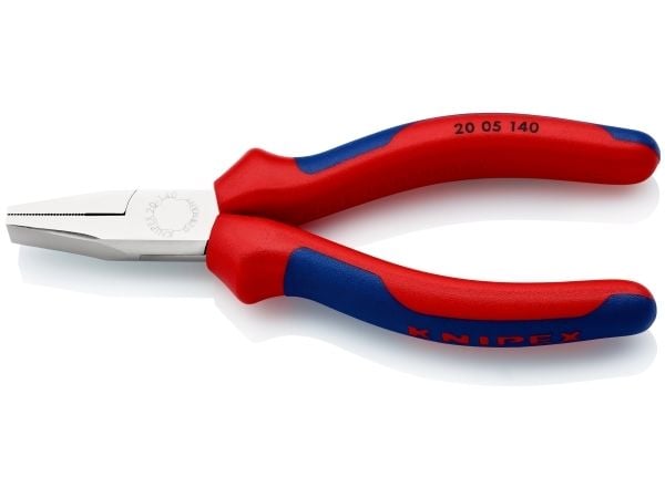 Knipex 20 05 140, Nesetang, Kromvanadiumstål, Plast, Blå, Rød, 140 mm, 136 g