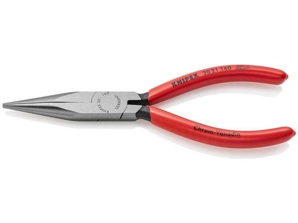 Knipex 30 21 160, Nesetang, 2,5 mm, 5 cm, Stål, Plast, Rød