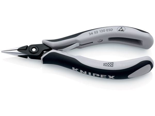 Knipex 34 52 130 ESD, Kromvanadiumstål, Sort, Grå, 130 mm, 61 g