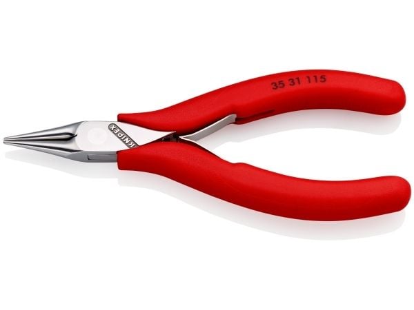 Knipex 35 31 115, Nåltänger, 1 mm, 2,25 cm, Stål, Plast, Röd