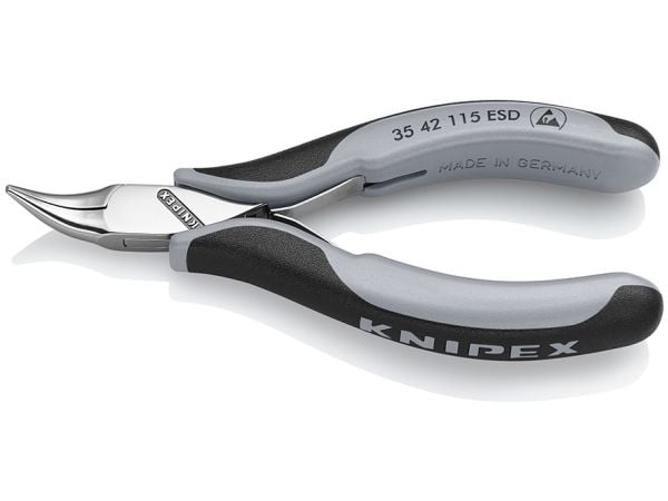 Knipex 35 42 115 ESD, stål, plast, svart, grå, 115 mm, 74 g