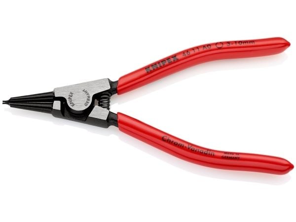 Knipex 46 11 A0, Låseringtang, Kromvanadiumstål, Plast, Rød, 140 mm, 85 g