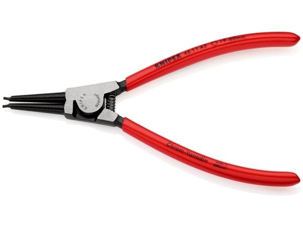 Knipex 46 11 A2, Låseringtang, Kromvanadiumstål, Plast, Rød, 180 mm, 134 g
