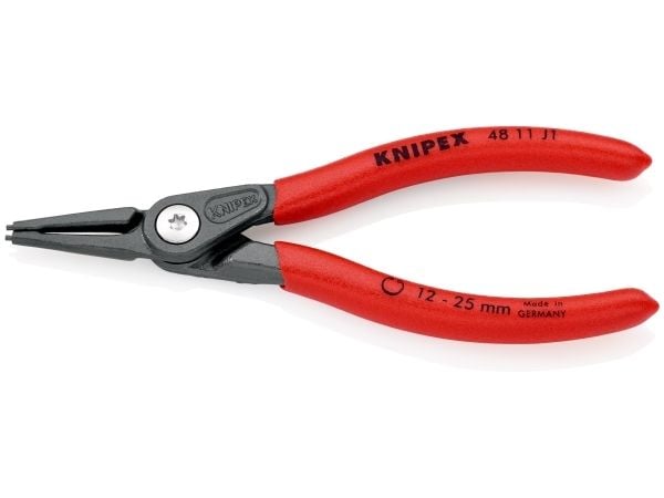 Knipex 48 11 J1, Låseringtang, Kromvanadiumstål, Plast, Rød, 140 mm, 105 g