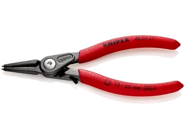 Knipex 48 31 J1, Låseringtang, Kromvanadiumstål, Stål, Plast, Rød, 140 mm, 105 g